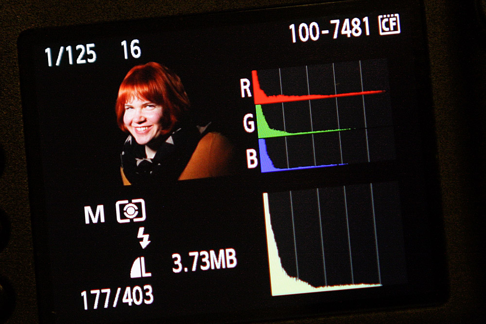 Das Histogramm auf dem Kameradisplay